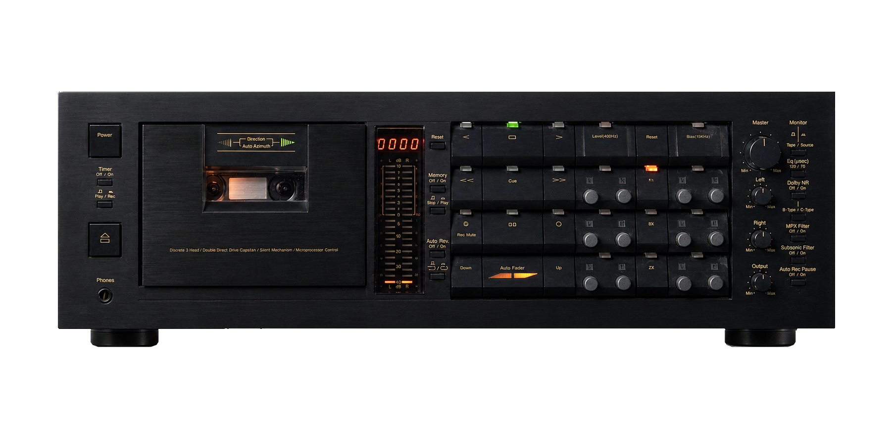 Nakamichi Dragon — magnetofon kasetowy w pracowni TAPEMAN, widok frontalny