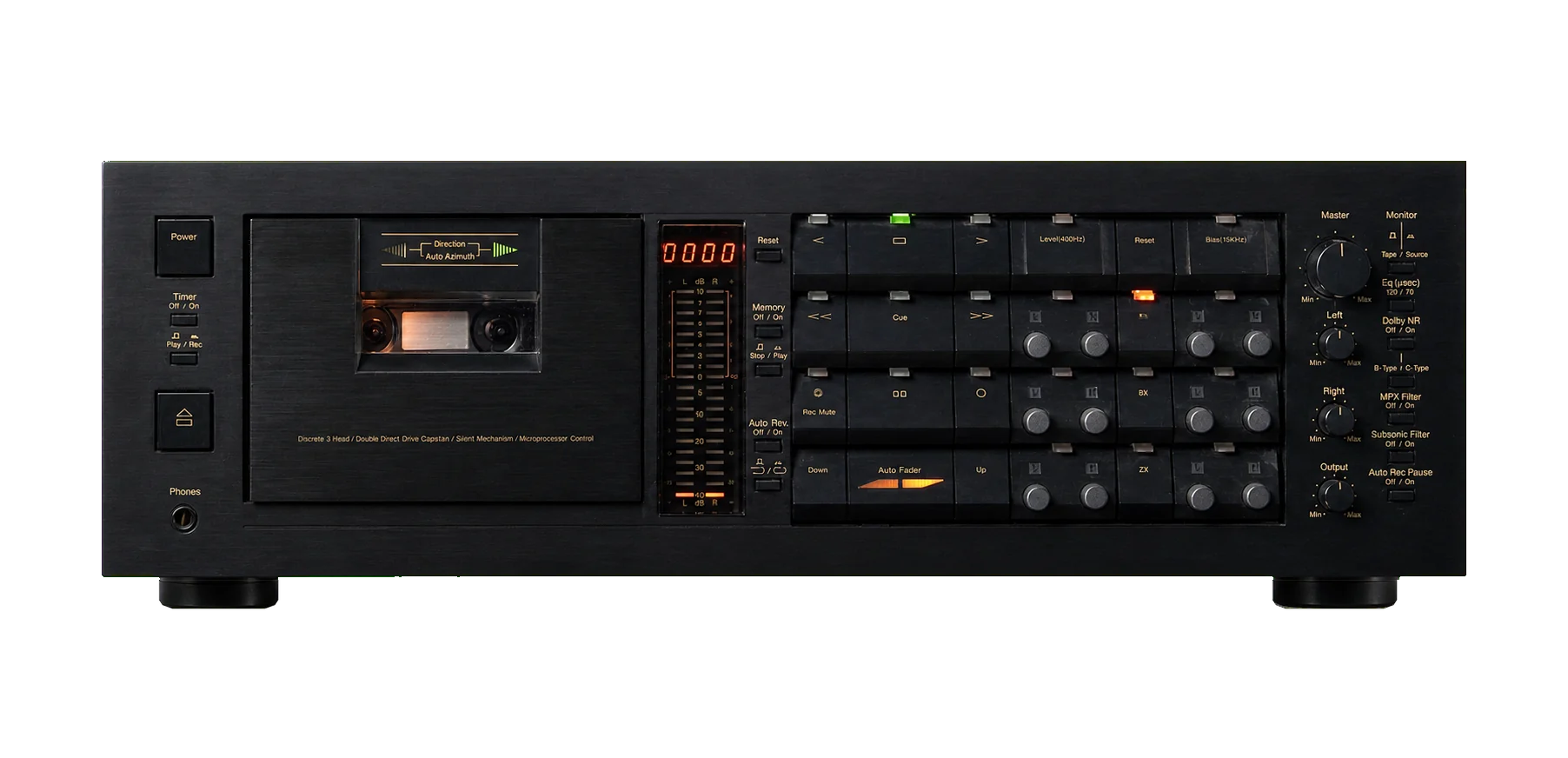 Nakamichi Dragon — magnetofon kasetowy w pracowni TAPEMAN, widok frontalny